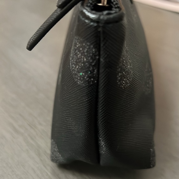 KATE SPADE Little Shiloh Black Glitter Dot Cosmetic Pencil Pouch EUC - Picture 4 of 6